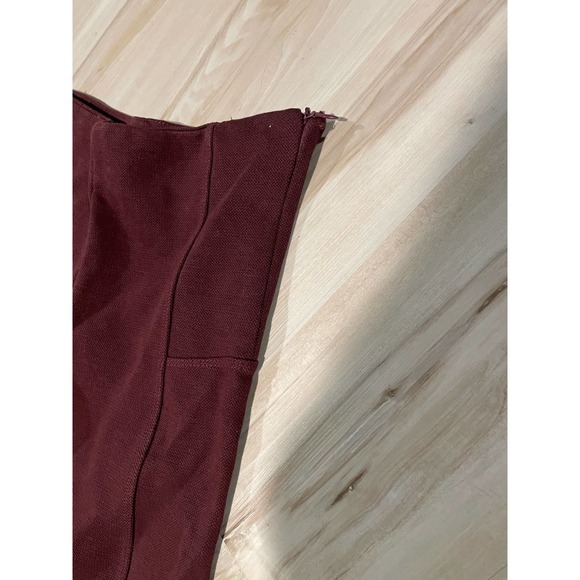 Zara burgundy wine side zip leggings size small - Picture 5 of 7